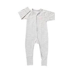 Bonds Wondersuit Size 3 Gray White‎ Striped Zip Romper Kids Baby Onesie NWT